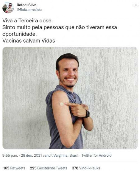Braziliaanse journalist viert zijn 3e COVID injectie, stort paar dagen daarna in en krijgt vijf hartaanvallen